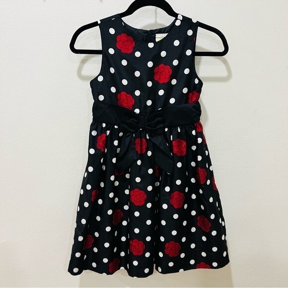 Crazy 8 Other - Crazy 8 Floral Black & White Polka Dot Sleeveless Dress in Girl's Size 8